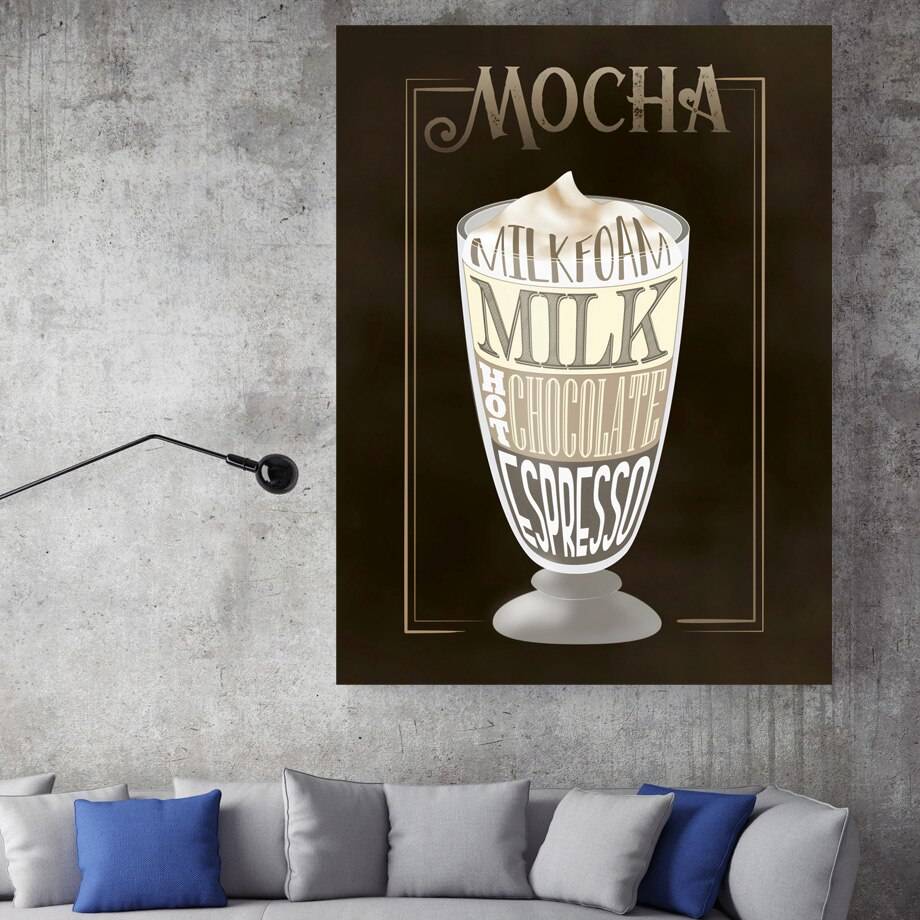 Plakat do kuchni z napisami kulinarnymi - Coffee Grafika Plakaty Decorateo.pl