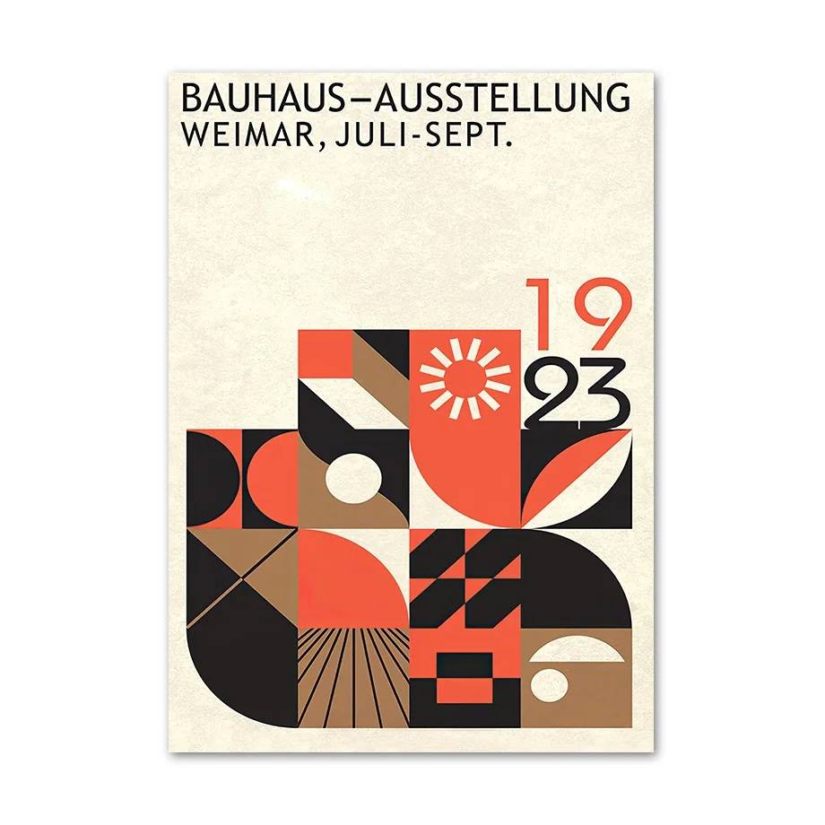 Plakat Bauhaus - Abstrakcyjne geometryczne Linie